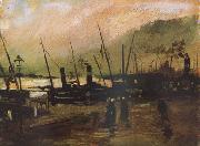 Vincent Van Gogh Quayside wtih Ships in Antwerp (nn04) oil